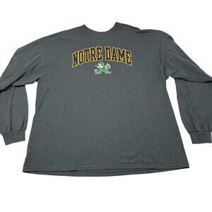 Notre Dame Shirt Mens 2XL Long Sleeve NCAA Football Fighting Irish Elite Fan
